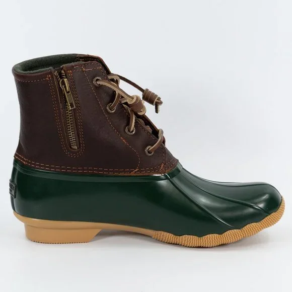 Sperry Women's Saltwater Duck Boot 'Tan Green' STS90998F Rain Boots size 6 - 11 - Picture 3 of 14